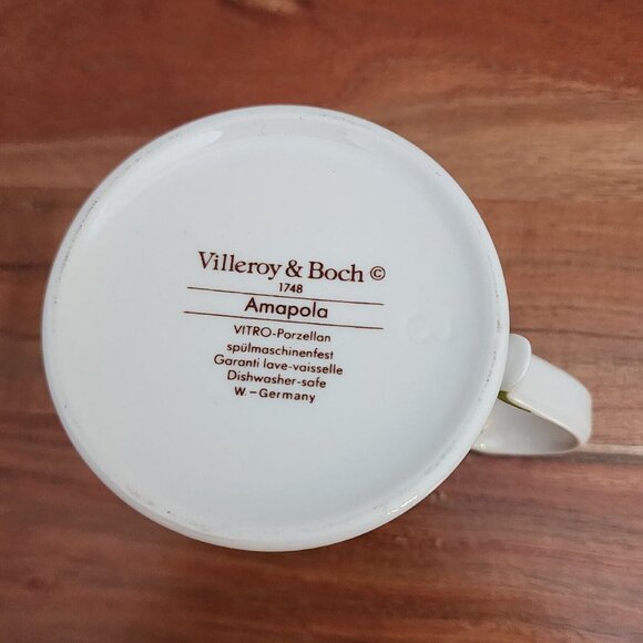 Villeroy Boch Amapola Creamer Pitcher 3.25" W.Germany poppies artistic floral 80 - Picture 6 of 11